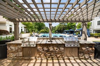Picnic area with bbq grills